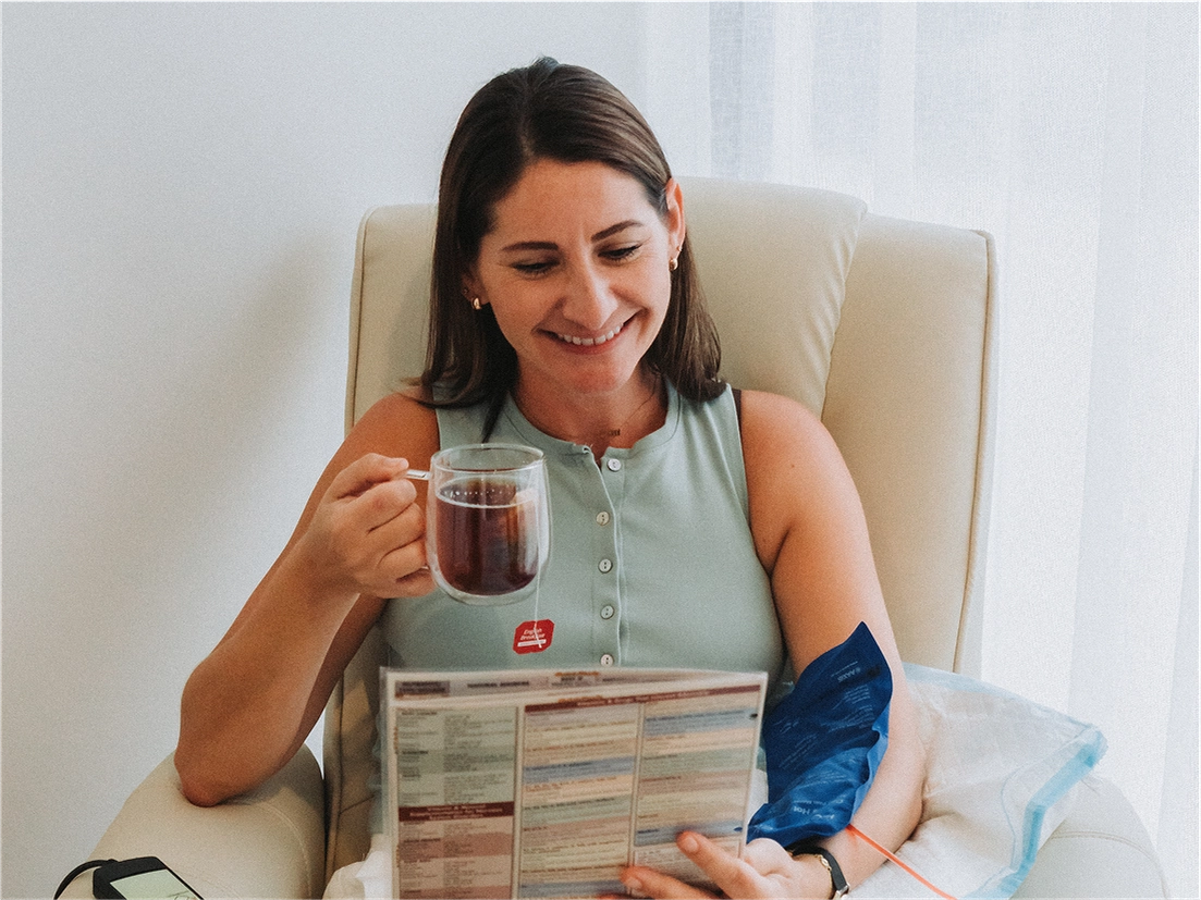 Pre-infusion testing and health assessments for personalised care