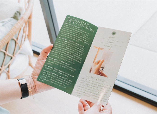 Calm clinic setting for IV infusions and vitamin boosters